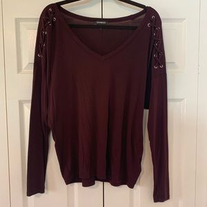 Purple long sleeve top